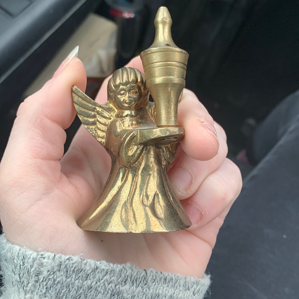 Brass Angel Candle Snuffer Vintage
